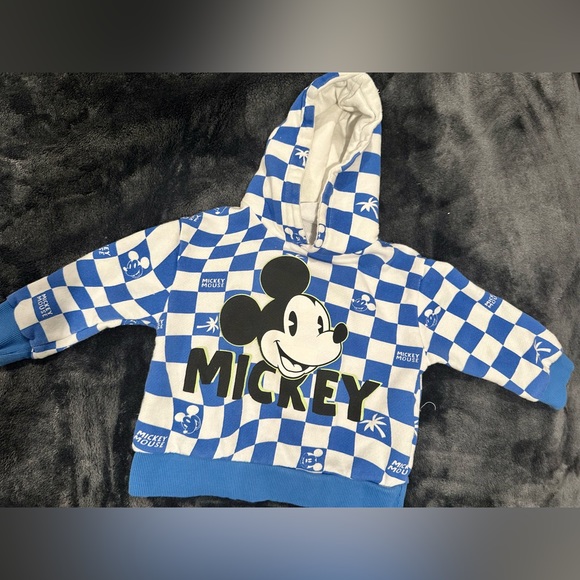 ZARA MICKEY MOUSE DISNEY CHECKERED SWEATSHIRT - Picture 2 of 2